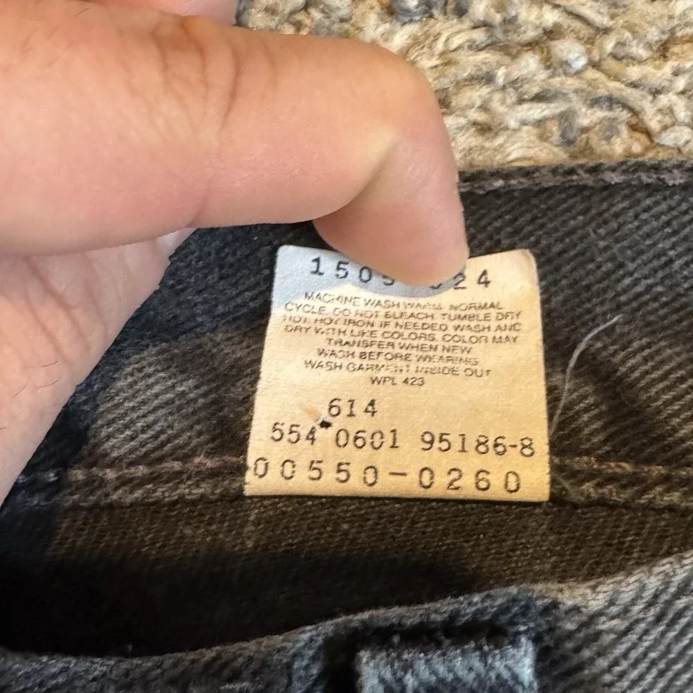 Levi's 550 Relaxed Fit Jeans Mens 38x30 Vintage Made in USA Black Baggy Y2K